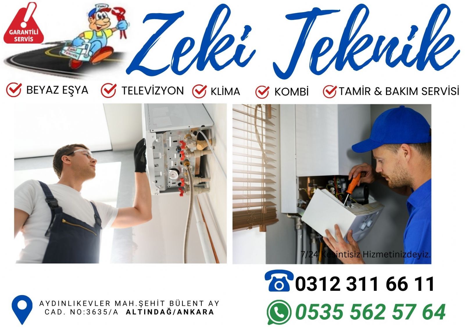Aydınlıkevler  Kombi Servisi