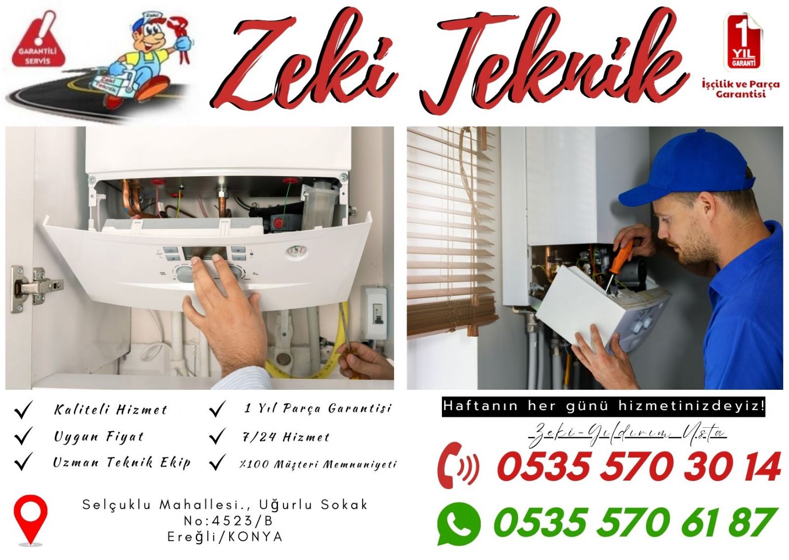 Konya/Ereğli Kombi Servisi