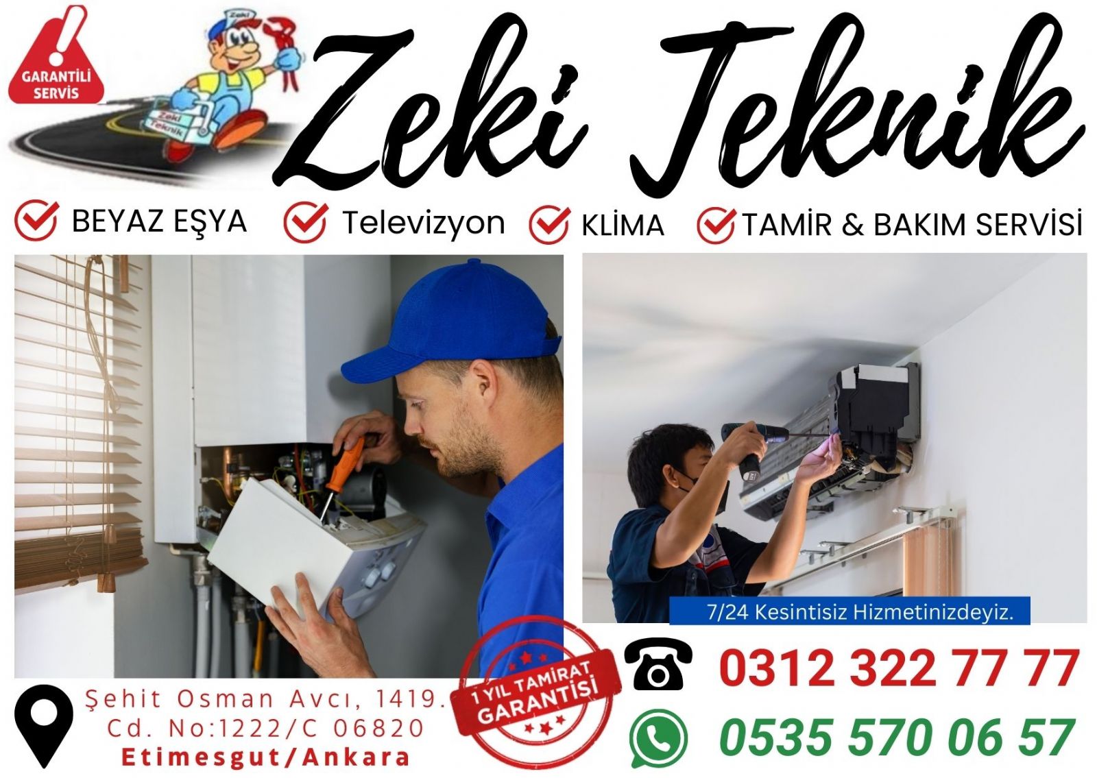 Etimesgut Kombi Klima Servisi