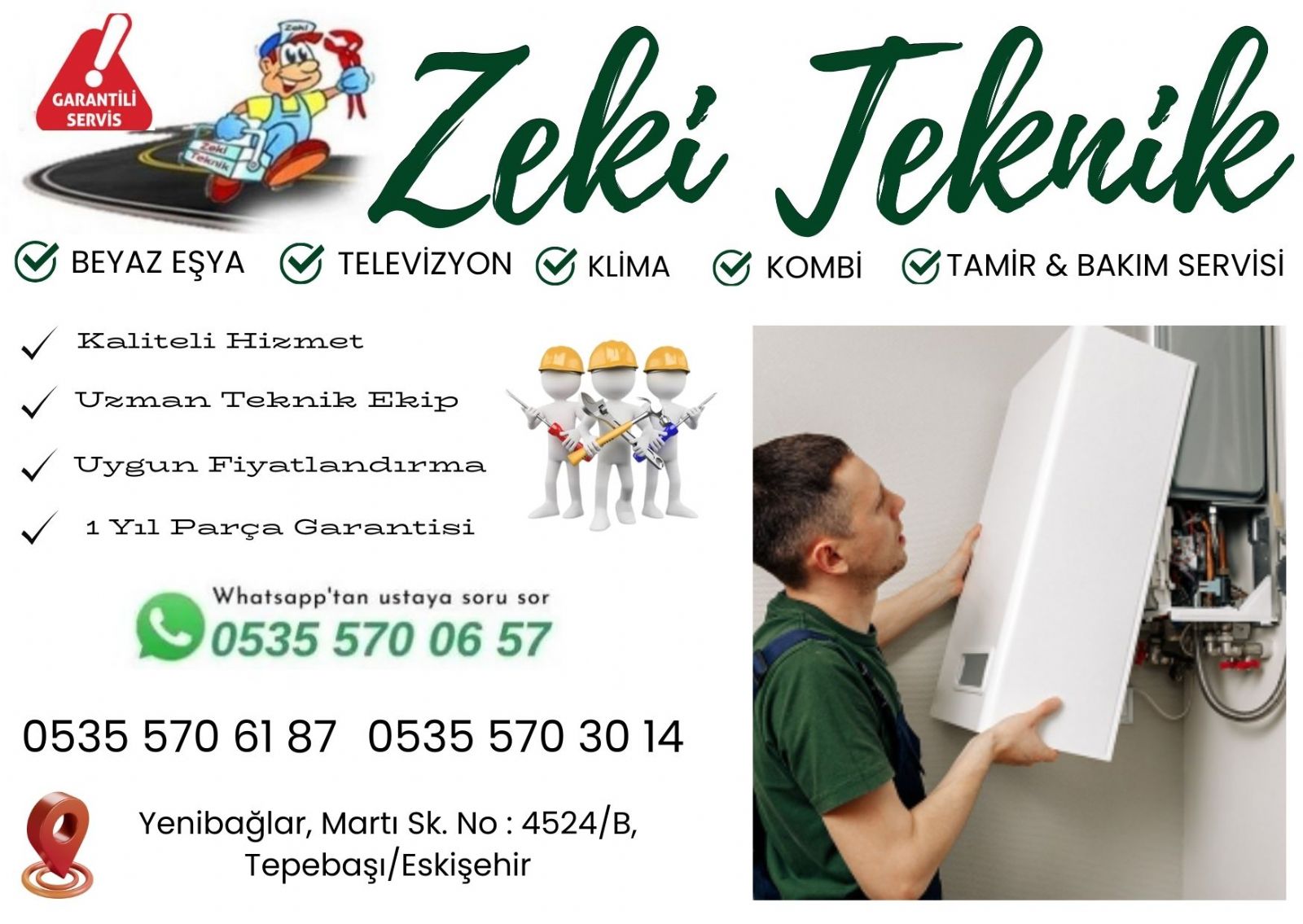 Tepebaşı Eskişehir Kombi Klima Servisi